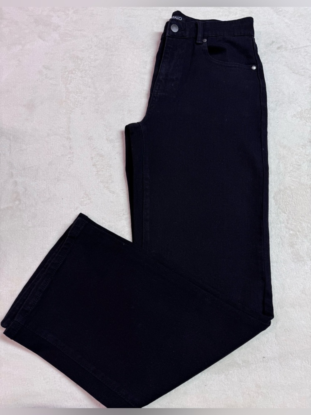 Buffalo David Bitton High Rise Wide Leg Jeans in Black Size 2 NWT - Picture 3 of 4